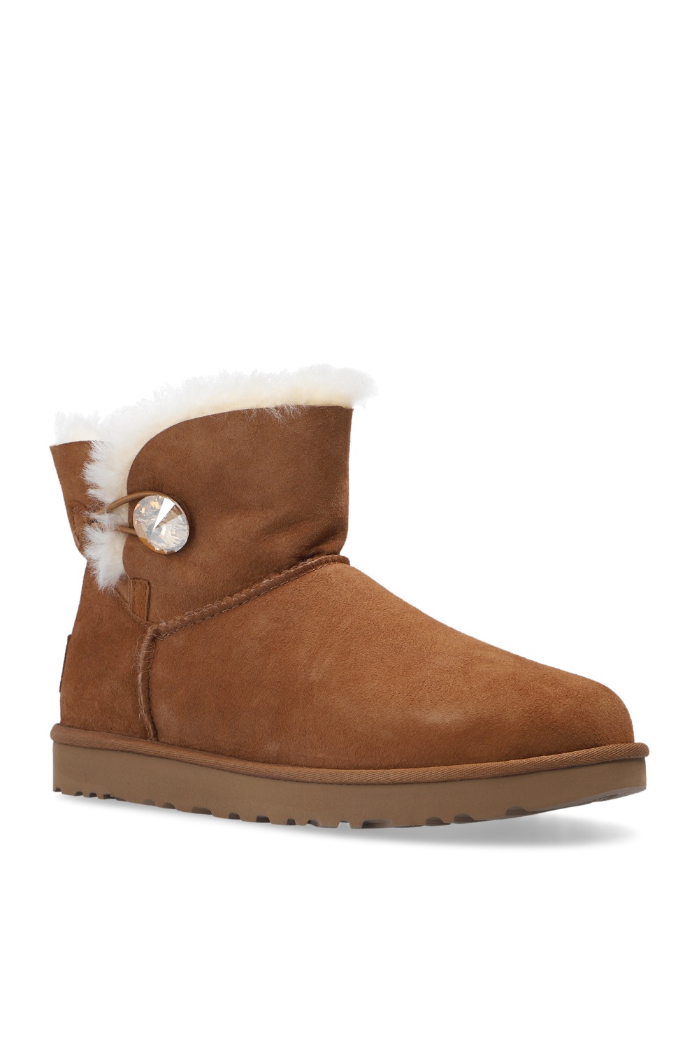 UGG 'W Mini Bailey Button Bling' suede snow boots